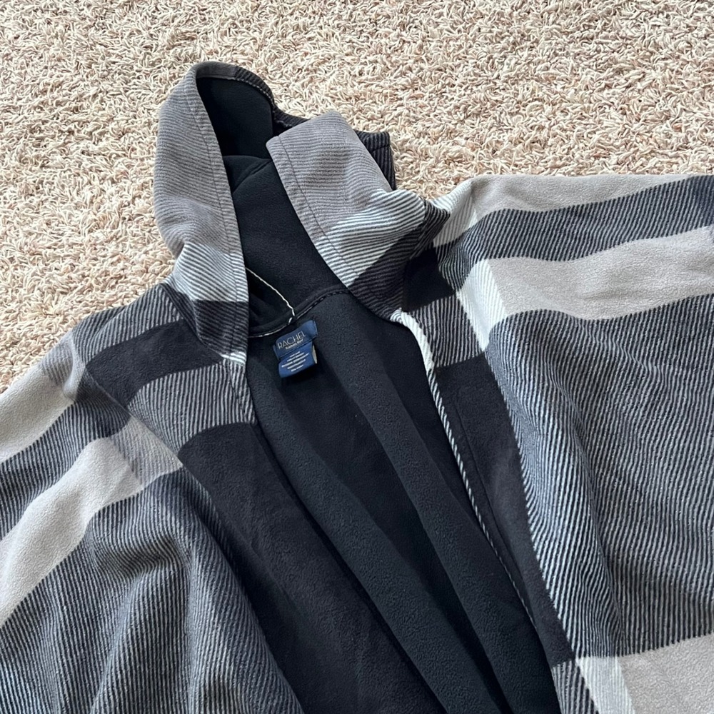 RACHEL RACHEL ROY Plaid Hooded Poncho‎ Cape Women's One Size